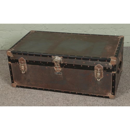 365 - A Mossman Made vintage travel trunk. Approx. dimensions 90.5cm x 51cm x 35cm.