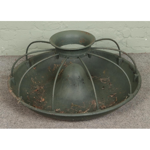 376 - A painted cast iron Mexican hat pig feeder. Approx. diameter 87cm.