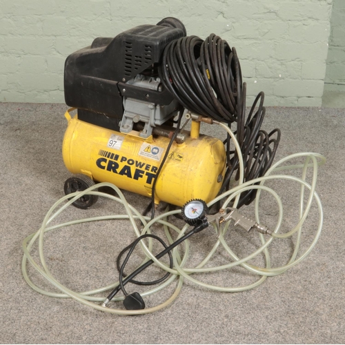 383 - A Power Craft 24 litre air compressor.