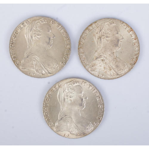 470 - Three Maria Theresa thalers, all dated 1780. Approximately 28g each.