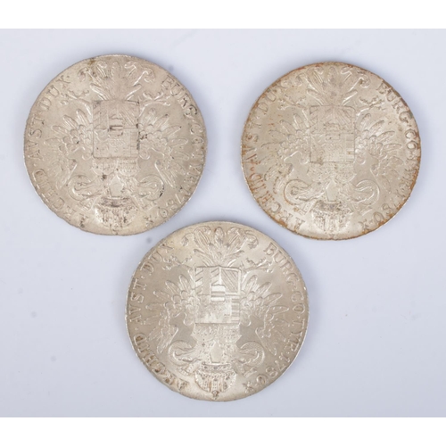 470 - Three Maria Theresa thalers, all dated 1780. Approximately 28g each.