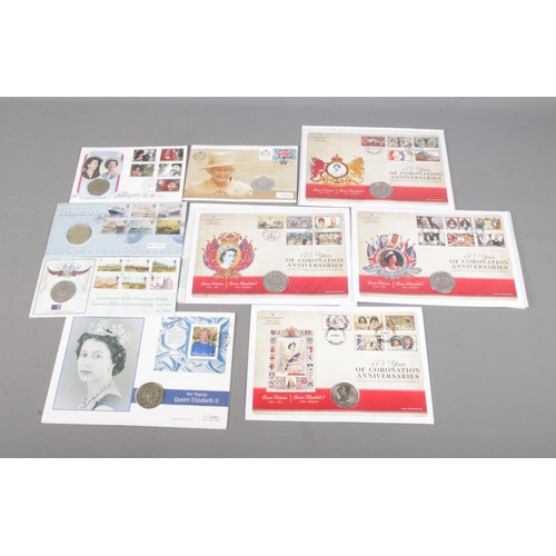 513 - A collection of mostly Queen Elizabeth II commemorative coin covers to include 175 of Coronation Ann... 