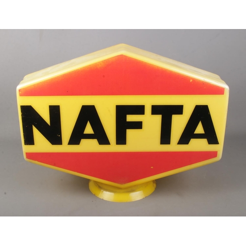 160 - A Nafta plastic petrol pump globe.

Hx35cm
Wx45cm
Dx18cm