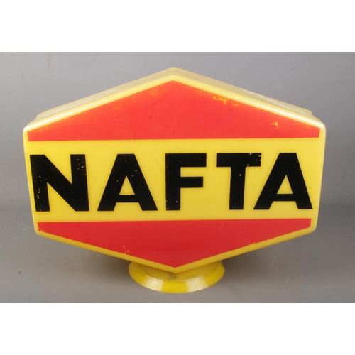 160 - A Nafta plastic petrol pump globe.

Hx35cm
Wx45cm
Dx18cm