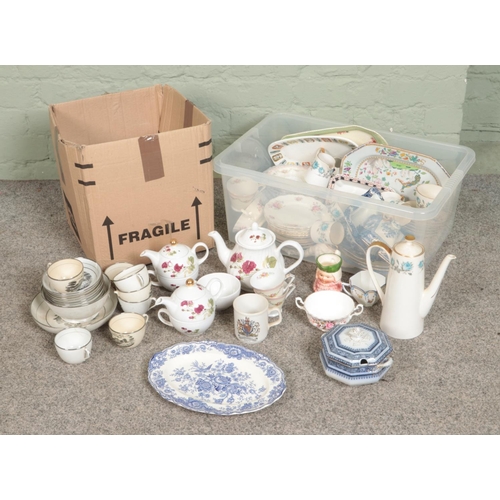 229 - A large quantity of ceramics including Noritake part tea set, Richmond Bone China, F C Emery Longpor... 