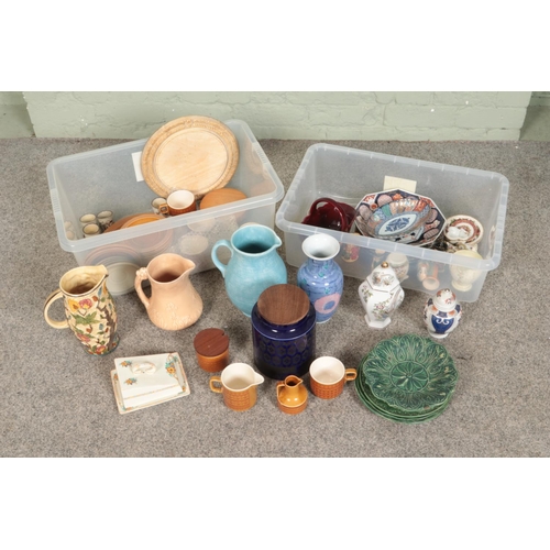 250 - A large quantity of ceramics including Hornsea Saffron part tea set, Price Bros, Stone, Noritake, Ro... 