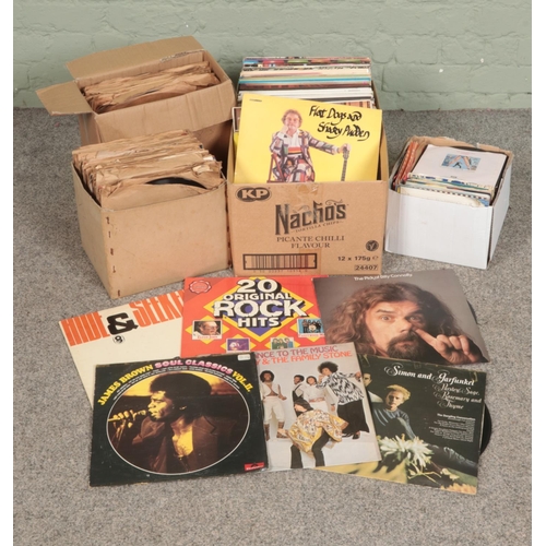 284 - A large quantity of LP records and singles including James Brown, Sly & The Family Stone, Simon and ... 