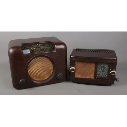 367 - Two vintage bakelite radios including a Bush example.