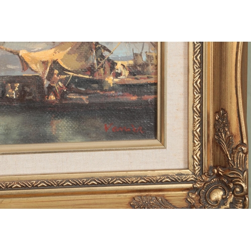 416 - A framed oil on canvas depicting San Giorgio Venezia signed Venier and dated 1997