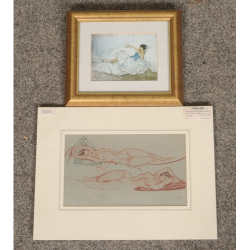 417 - Two Russel Flint prints including a 1950 1st edition print.