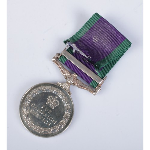 479 - A Queen Elizabeth II Campaign Service medal with Northern Ireland bar to ribbon. Awarded to 24147604... 