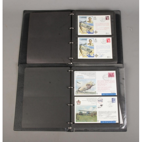 144 - Two folders of RAF first flown covers to include several signed and multi-signed examples. Approx. 1... 