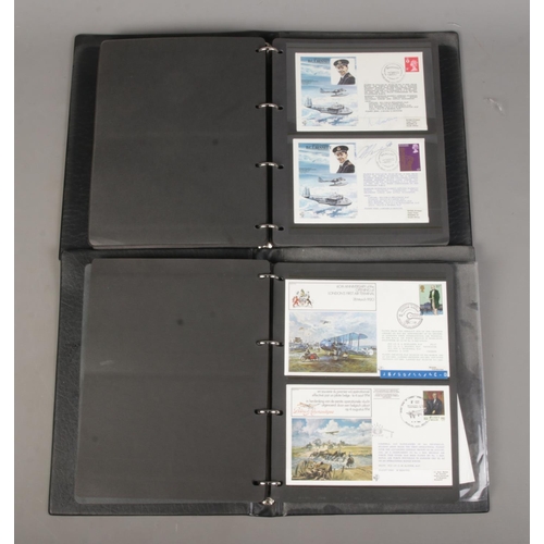 144 - Two folders of RAF first flown covers to include several signed and multi-signed examples. Approx. 1... 