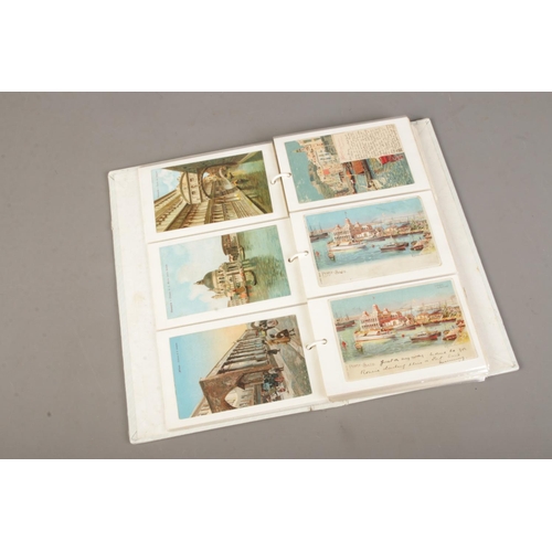 149 - An album of postcards including city scape scenes of Venice/Venezia, coastal scenes, English country... 