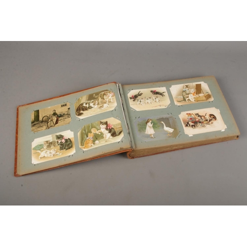 153 - An album of late 19th/early 20th century including nautical theme, animals and architectural example... 