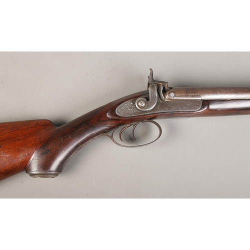 159 - A 19th Century George and John Deane side by side percussion shotgun. Muzzle loading. With thirty in... 