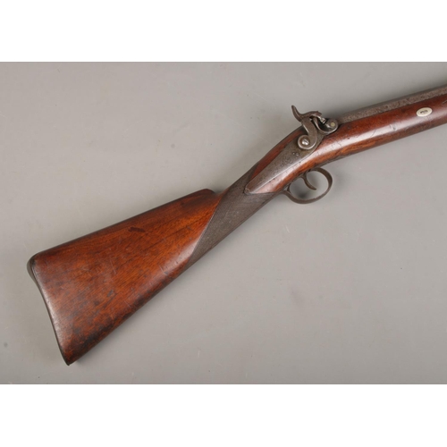 161 - A Nineteenth Century 7 bore percussion cap 'Goose Gun' rifle. Stamped with cross sword mark to base ... 