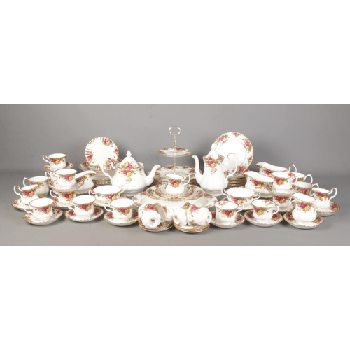 2 - A very large collection of Royal Albert Old Country Roses dinnerwares. To include tea and coffee pot... 