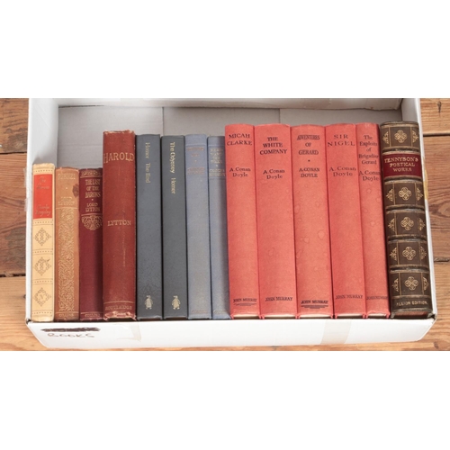 194 - A box of vintage and antique books. Includes Poetical Works of Alfred Lord Tennyson, Albion Edition,... 