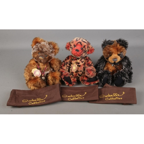 35 - Three small Charlie Bears teddy bears to include Chris Tingle (CB631227), Harris (CB194516) and Heat... 