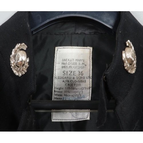 318 - A Royal Marines naval jacket No.1, label for Edgard & Sons. Size 38.