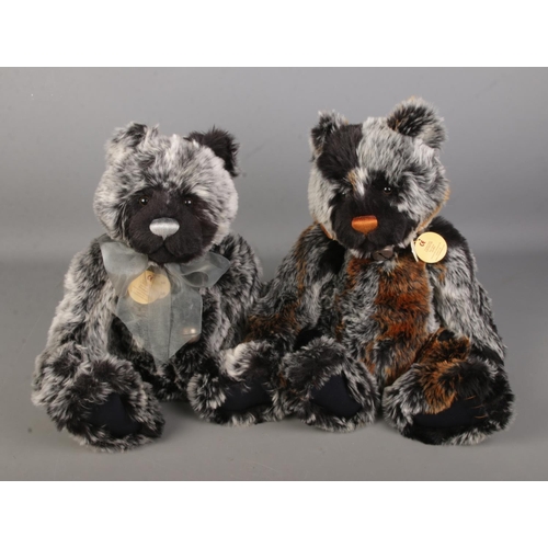 53 - Two Charlie Bears jointed teddy bears Brooklyn (CB104731) and Griffin (CB104730).