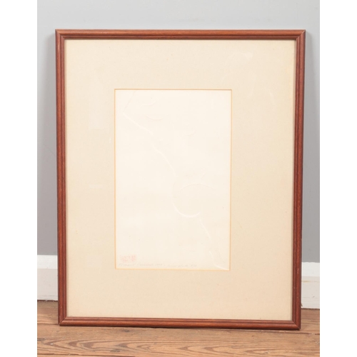 354 - Richard Devereux (b.1956) framed limited edition print titled Line Nude 8/10. Signed by artist to bo... 