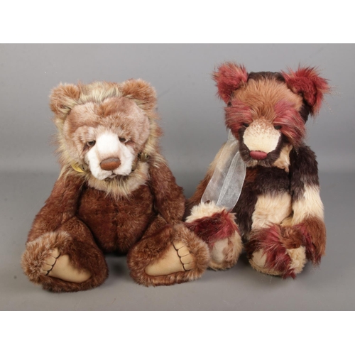 68 - Two Charlie Bears jointed teddy bears to include Twanky (CB159016S) and Graeme (CB104698).