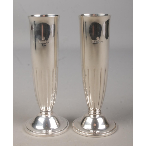 441 - A pair of silver specimen vases by Asprey & Garrard. Assayed London 2000. Stamped Asprey & Garrard t... 