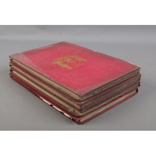 126 - Four 19th century volumes of England's Battles by Sea & Land, London Publishing Company.