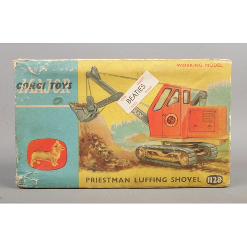 127 - A boxed Corgi Major Priestman Luffing Shovel diecast model. Number 1128.