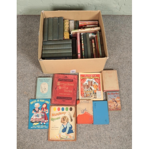 262 - LOT WITHDRAWN - Two boxes of assorted vintage books, including many children's examples. To include ... 