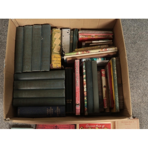 262 - LOT WITHDRAWN - Two boxes of assorted vintage books, including many children's examples. To include ... 