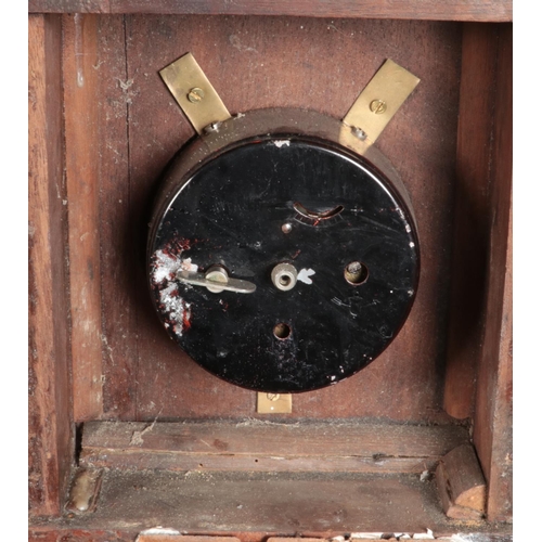 272 - A mahogany long case clock of small proportions. Housing German mechanical movement. Height 95cm.