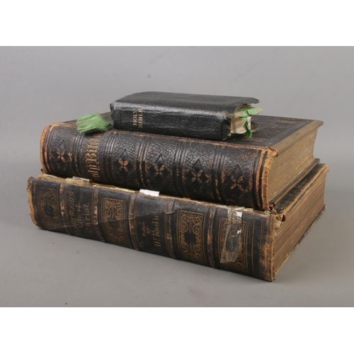 69 - Three antique religious books. To include an early 19th Century copy of Fleetwood's Life of Christ; ... 