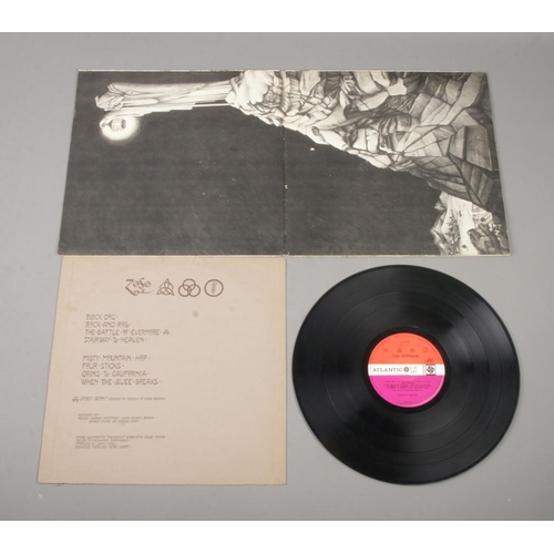 77 - Led Zepplin IV, deluxe pressing, 2401012, 1971. With misprint 'Misty Mountain Top' to Side 2. In sle... 