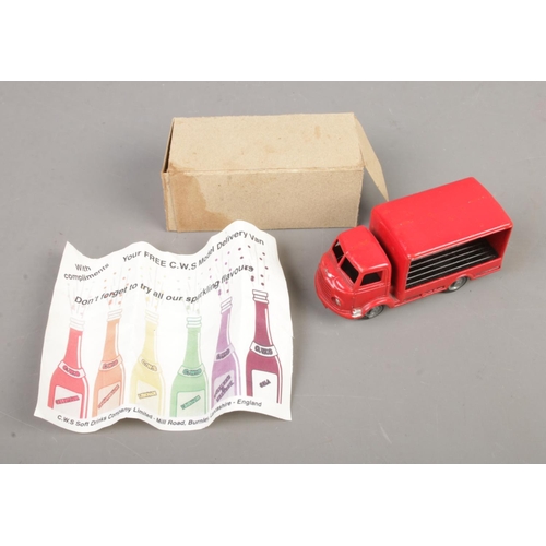 477 - A Mettoy (pre-Corgi) diecast 1:43 scale promotional model Commer Milk deliver van, in red 'CWS Soft ... 