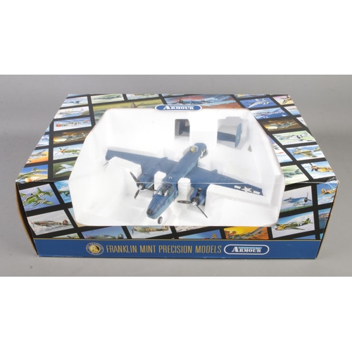 185 - A boxed diecast model aircraft from the Franklin Mint 'Armour Collection, B11E095, a B25 Mitchell Na... 