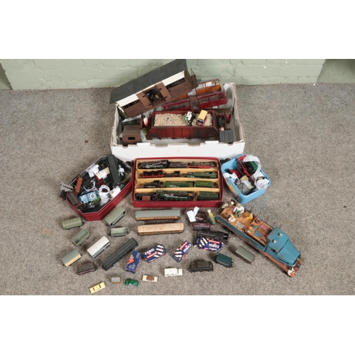 240 - A quantity of model railway trains and carriages including Jouef for Playcraft, Hornby, Dapol and Ba... 