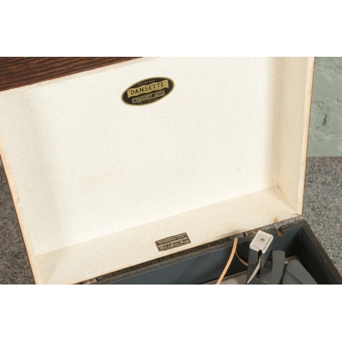 307 - A 1950's original oak cased Dansette record player