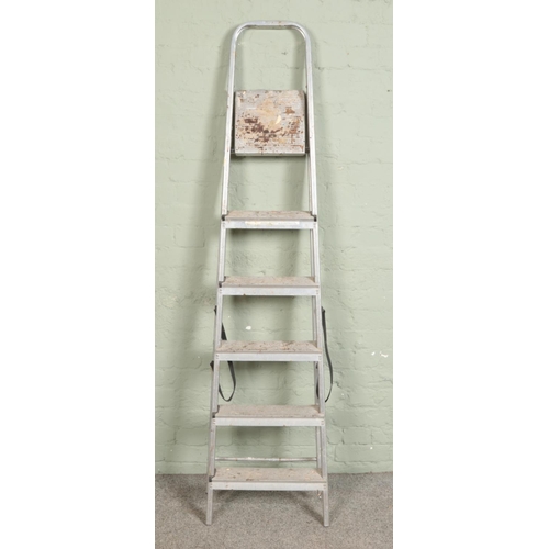 329 - A set of aluminium step ladders