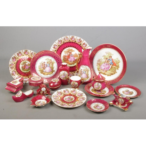 75 - A good quantity of Limoges and similar ceramics.