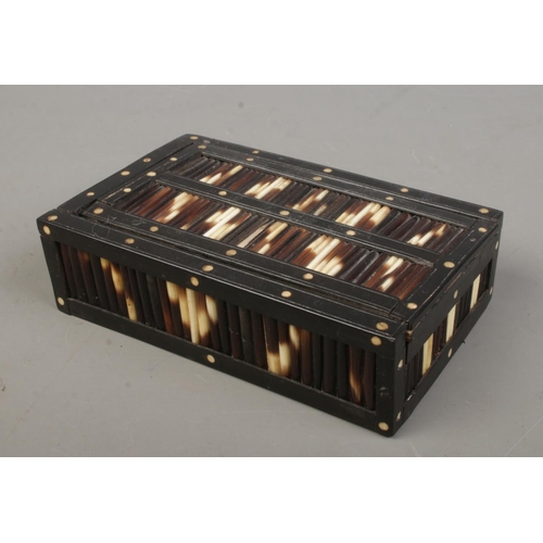 80 - A small Porcupine Quill box.