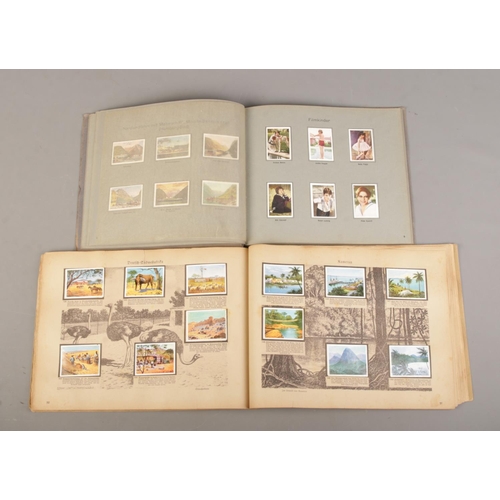 110 - Two overseas picture card books; 'Die Welt in Bildern' (The World In Pictures) and 'Deutsche Kolonie... 