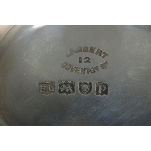 145 - An early 20th century small silver presentation bowl. Inscription reads JOA, The Gift of Viscount Ha... 