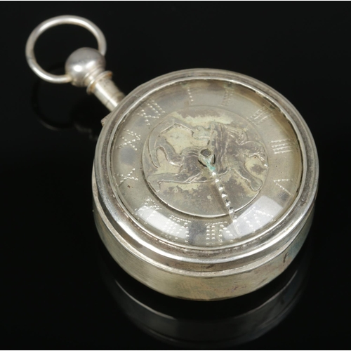 228 - A William IV silver pair cased pocket watch, the movement engraved for Mitchell, London. The silvere... 