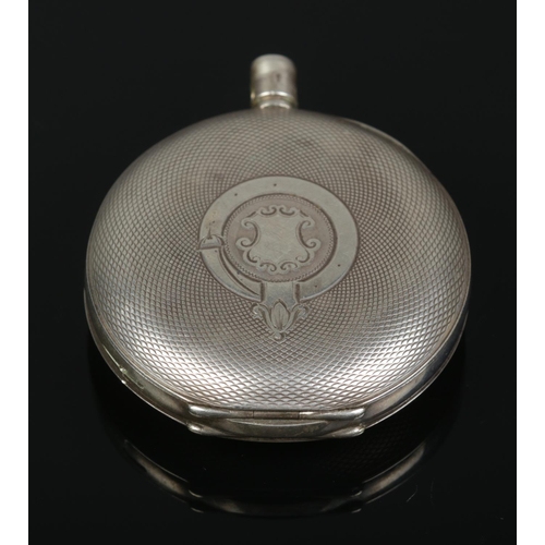 230 - A continental silver demi hunter repeater pocket watch. Stamped 935.