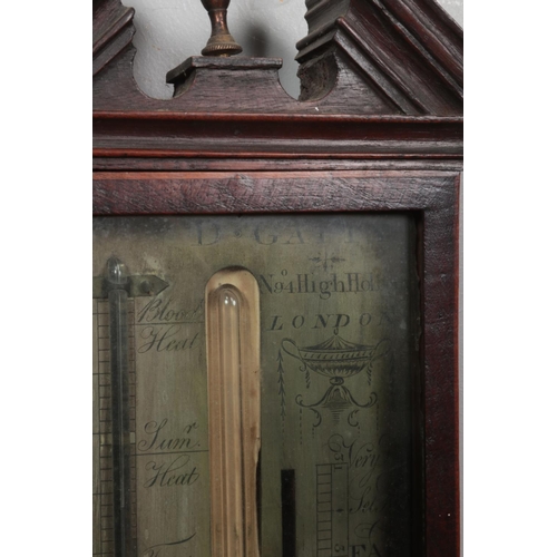 236 - A 19th century D Gatty mahogany stick barometer. Length 100cm.