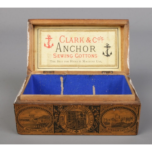 69 - A Queen Victoria's Jubilee Mauchline ware sewing box along with two similar examples. One for Osborn... 