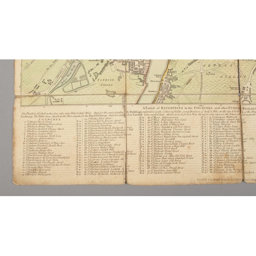 85 - An 18th century cloth map of London, Westminster and Southwark. Dated 1781. Printed for Rob Sayer & ... 